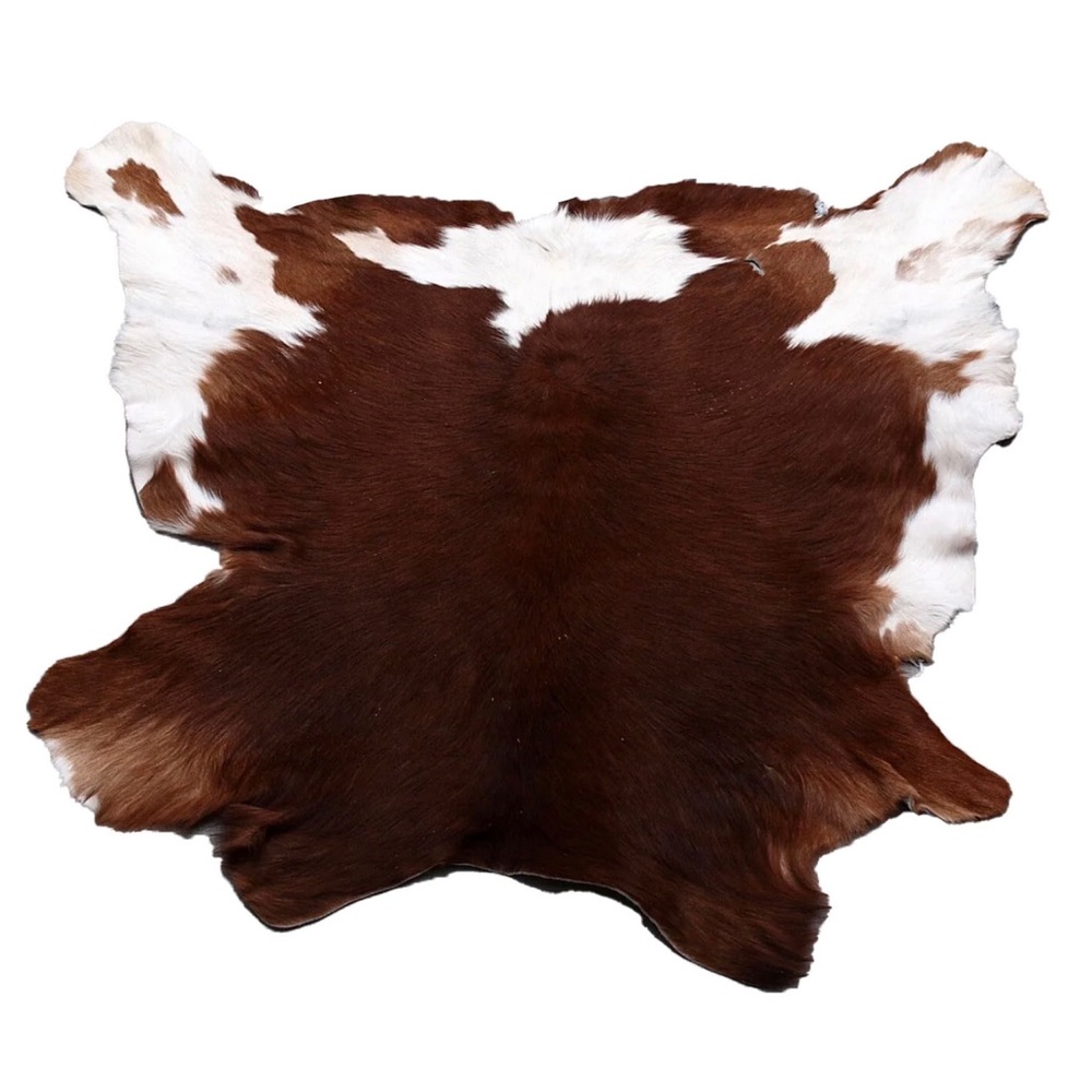 Farmhouse Accent Real Cowhide Fur Rug Or Throw Blanket